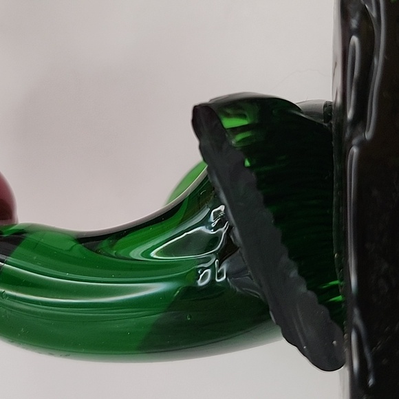 Vintage Art Glass Pulled Flowers 2 Count - Picture 9 of 10